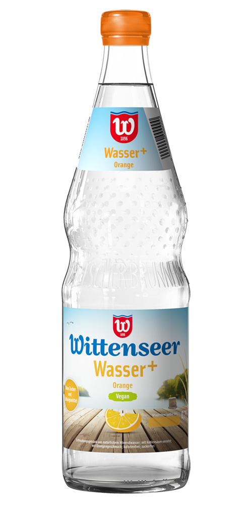 Flasche Wittenseer Wasser Plus Orange von der Wittenseer Quelle